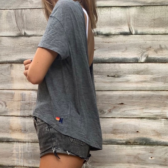 RARE Aviator Nation Locals Only Open BackTee - Picture 2 of 8